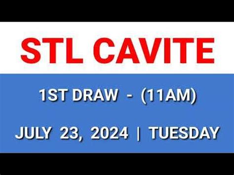 STL CAVITE Result Today 1ST DRAW 11AM July 1, 2024 .